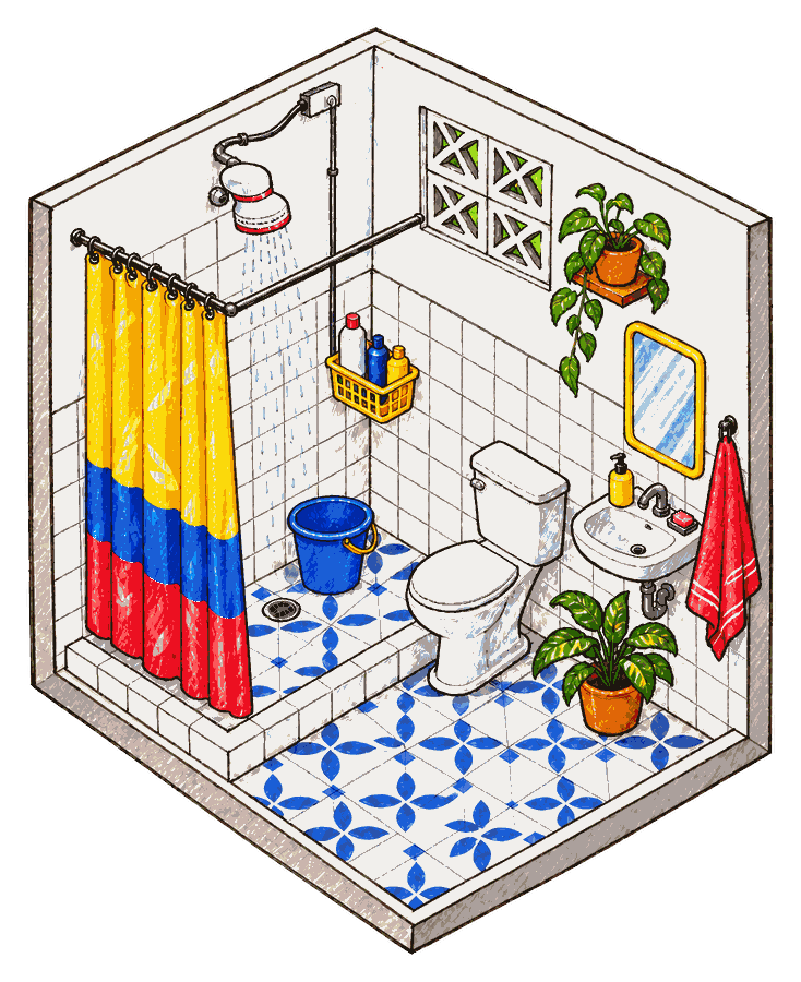 bathROOMs, el cuarto Baldosa