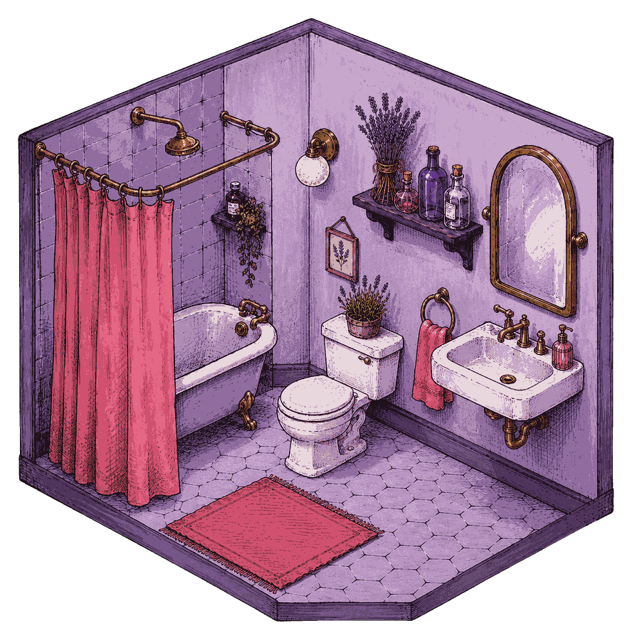 bathROOMs, el cuarto Lavender